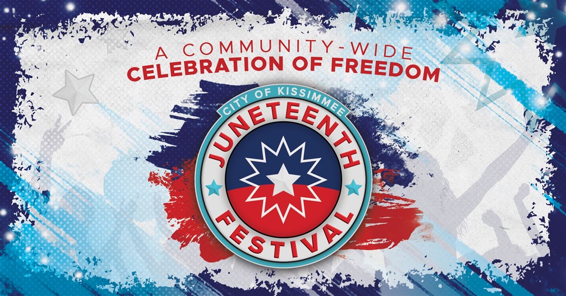 This is the Kissimmee Juneteenth Festival logo with background