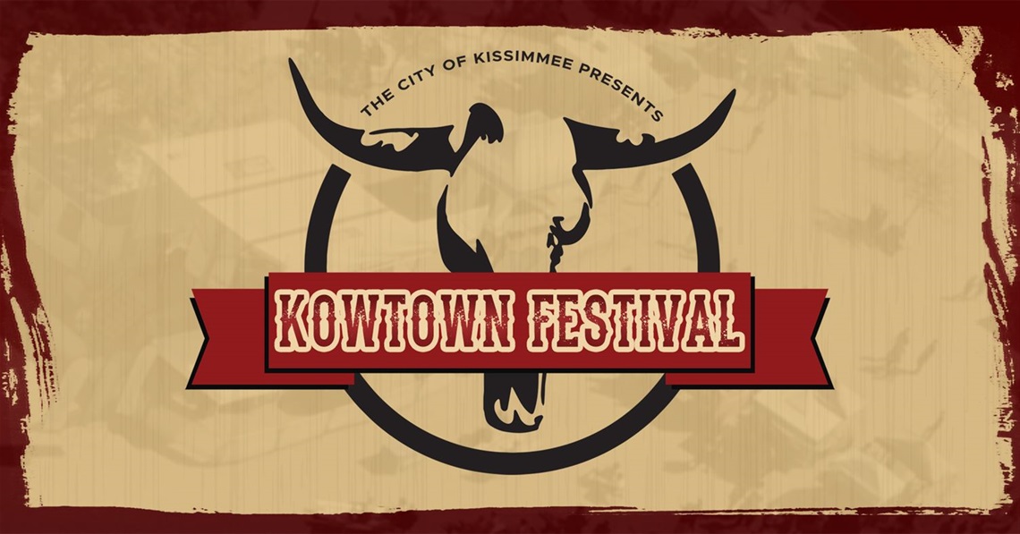 This is the Kowtown Festival logo with background