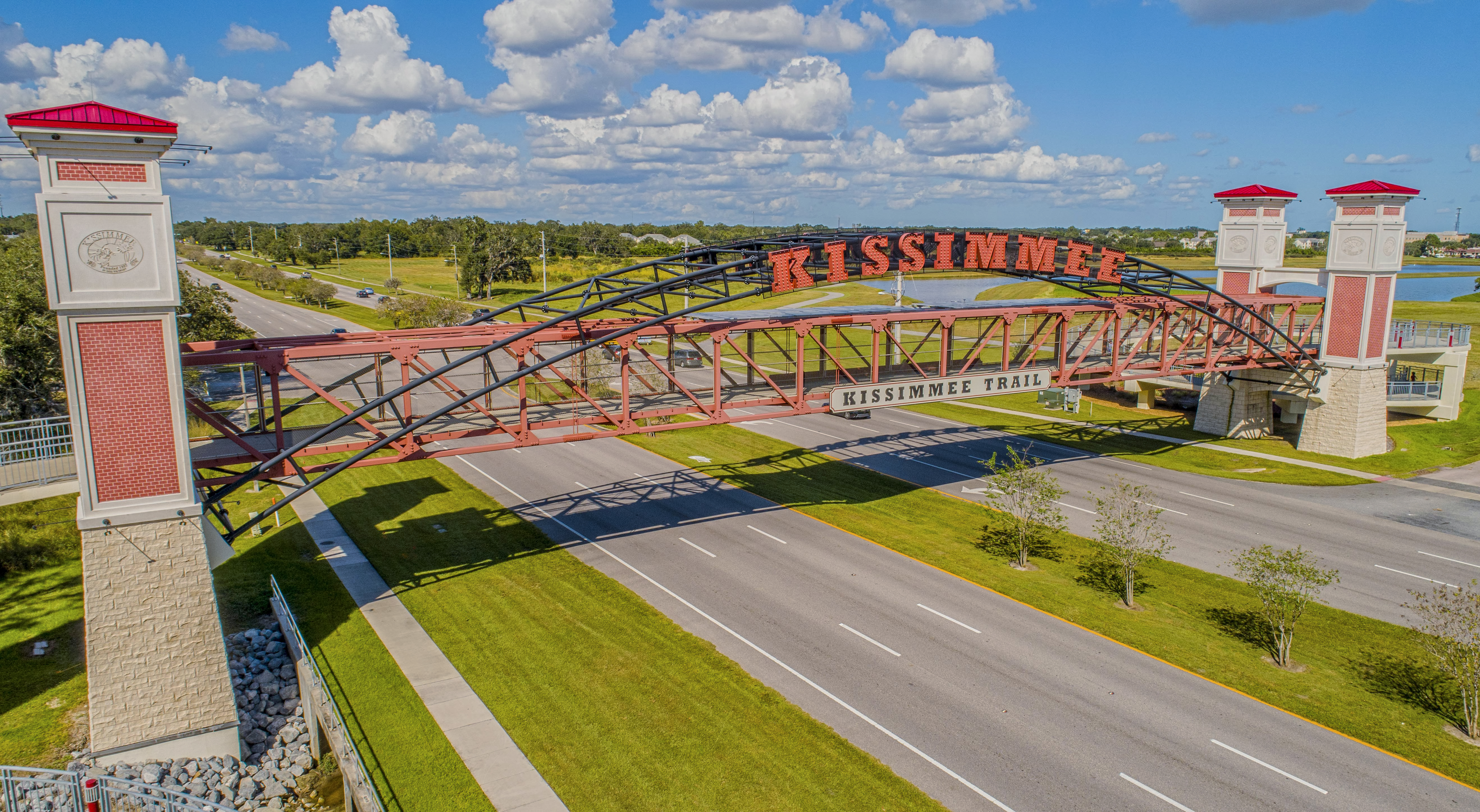 This is a photo of the pedestrian bridge on the Kissimmee Loop Trail