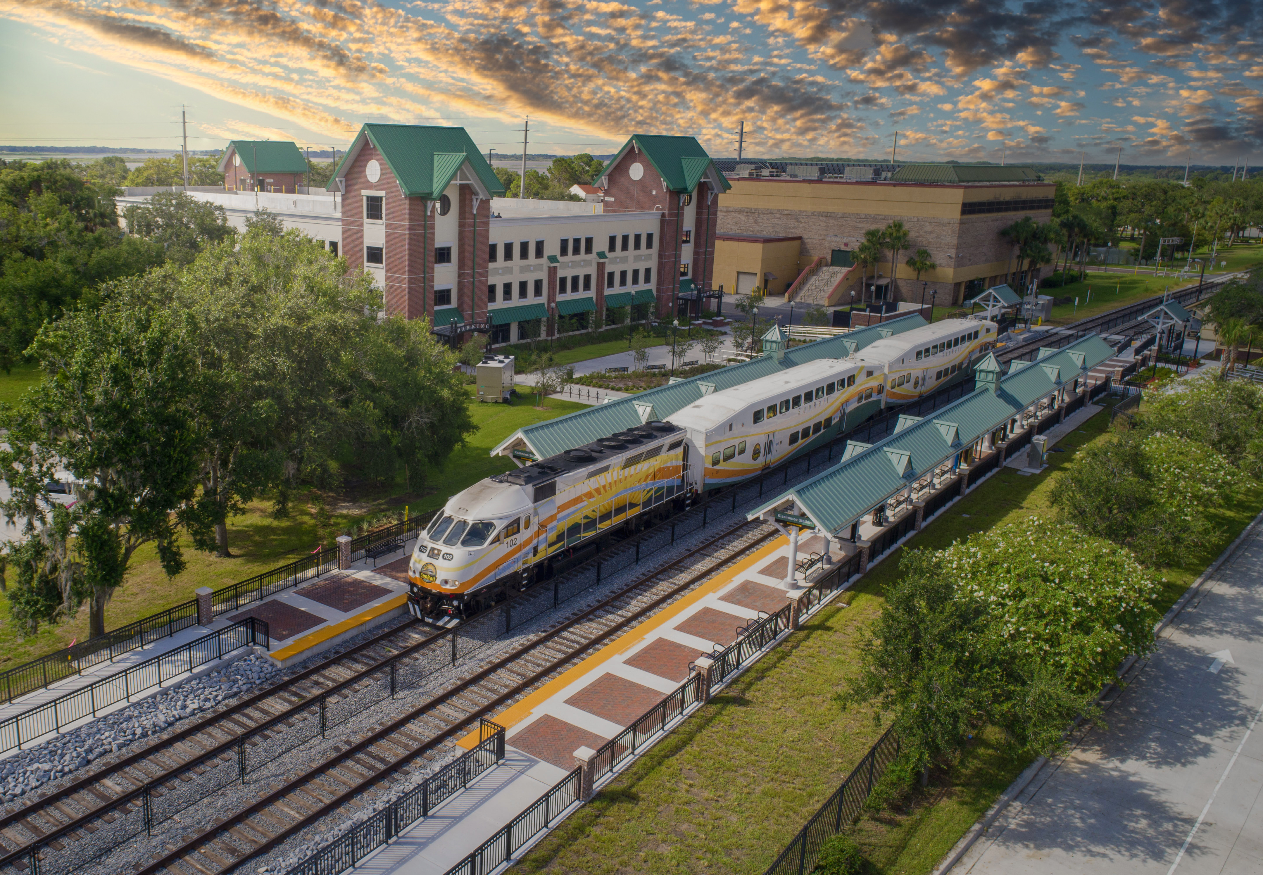 This is a photo of the Kissimmee SunRail Station
